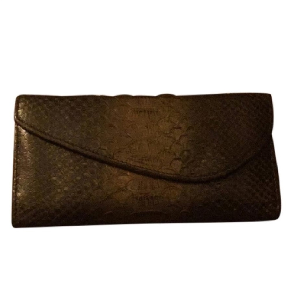 Python Skin Leather Wallet - image 1